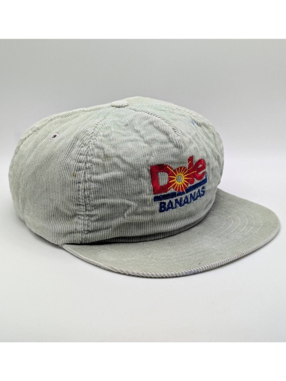 Vintage Dole Bananas Corduroy Hat Snapback Cap Trucker Retro Fruit Advertising